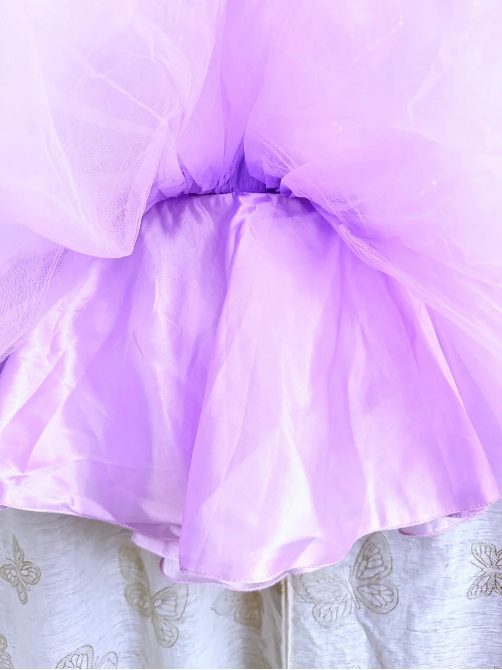 Toddler Girls Lavender Butterfly Dress Sequin Princess Birthday Pageant Party Go